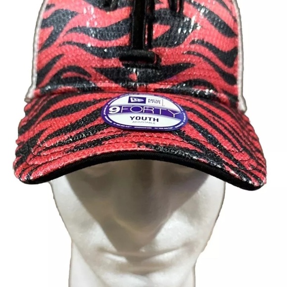 MLB Texas Rangers Tiger Glitter  Youth Adjustable Hat Cap New Era 9Forty NWT - Picture 1 of 5